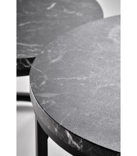 OREO zestaw dwóch ław czarny marmur / czarny (1p1szt)