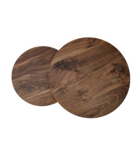 OREO zestaw dwóch ław orzechowy / czarny (1p1szt)