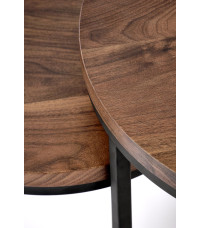 OREO zestaw dwóch ław orzechowy / czarny (1p1szt)