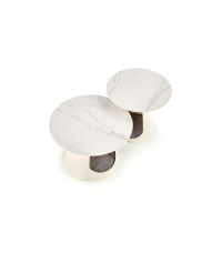 OSARIO zestaw 2 ław biały marmur / biały (2p1szt)