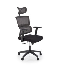 PABLO fotel gabinetowy popielaty / czarny