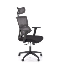 PABLO fotel gabinetowy popielaty / czarny