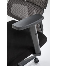 PABLO fotel gabinetowy popielaty / czarny