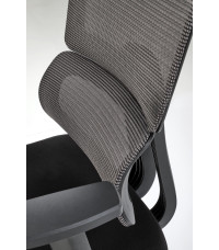 PABLO fotel gabinetowy popielaty / czarny