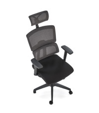 PABLO fotel gabinetowy popielaty / czarny