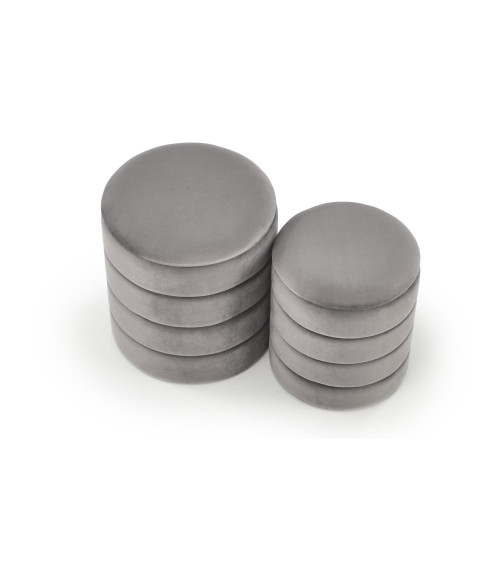 PACHO zestaw 2 puf, popielaty (1p1set)