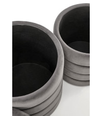 PACHO zestaw 2 puf, popielaty (1p1set)