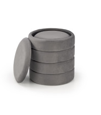 PACHO zestaw 2 puf, popielaty (1p1set)