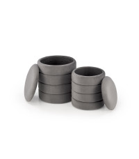 PACHO zestaw 2 puf, popielaty (1p1set)