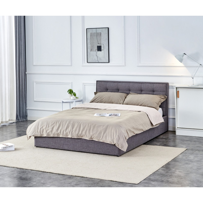 PADVA 140cm łóżko z pojemnikiem popielaty (2p1szt)