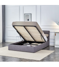 PADVA 140cm łóżko z pojemnikiem popielaty (2p1szt)