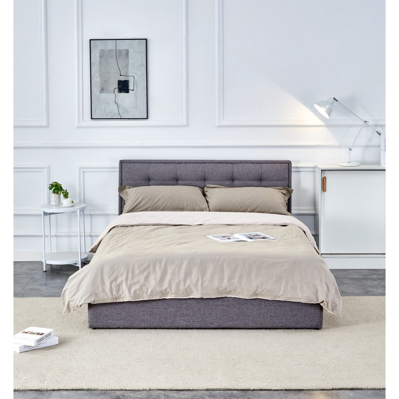 PADVA 140cm łóżko z pojemnikiem popielaty (2p1szt)