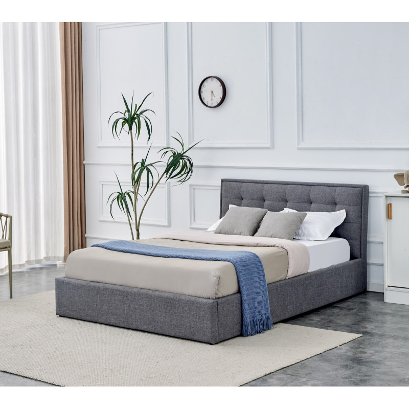 PADVA 140cm łóżko z pojemnikiem popielaty (2p1szt)