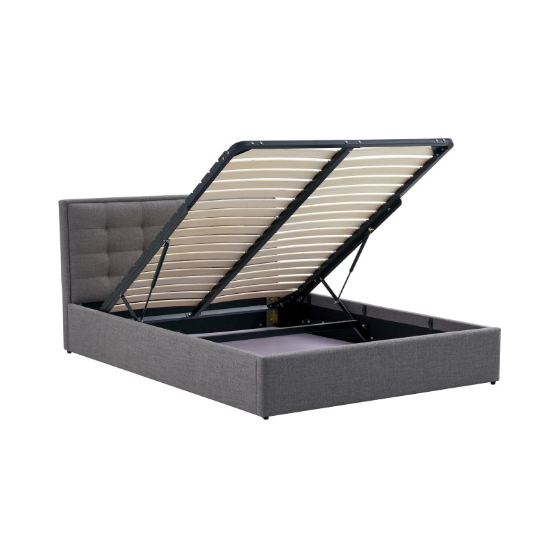 PADVA 140cm łóżko z pojemnikiem popielaty (2p1szt)