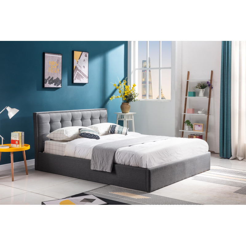 PADVA 160cm łóżko z pojemnikiem popielaty (2p1szt)