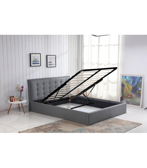 PADVA 160cm łóżko z pojemnikiem popielaty (2p1szt)