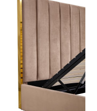 PALAZZO łóżko 160, beżowy / złoty (3p1szt)