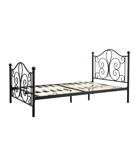 PANAMA 120 cm łóżko metalowe czarny (2p1szt)