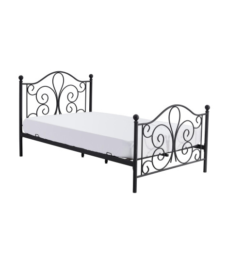 PANAMA 120 cm łóżko metalowe czarny (2p1szt)