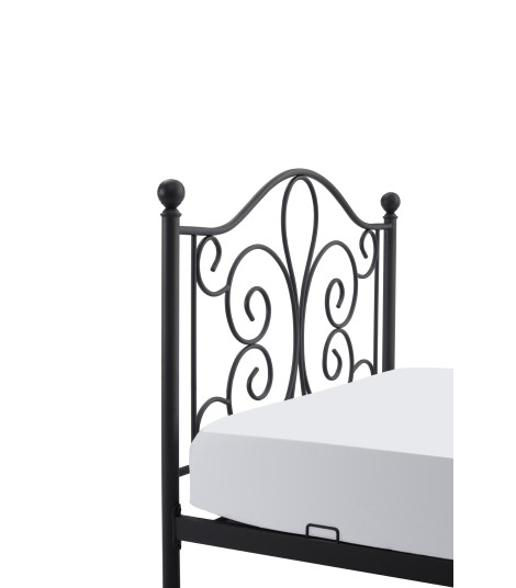 PANAMA 120 cm łóżko metalowe czarny (2p1szt)
