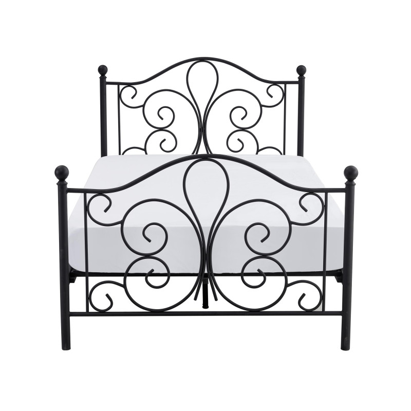 PANAMA 120 cm łóżko metalowe czarny (2p1szt)