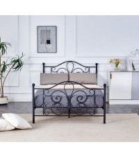 PANAMA 140 cm łóżko metalowe czarny (2p1szt)