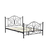 PANAMA 140 cm łóżko metalowe czarny (2p1szt)