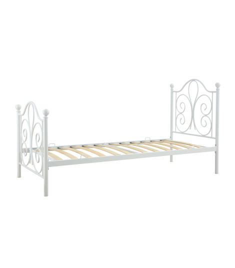 PANAMA 90 cm łóżko metalowe biały (2p1szt)