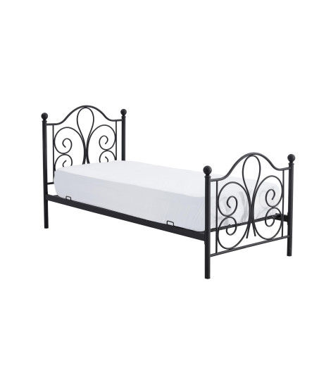 PANAMA 90 cm łóżko metalowe czarny (2p1szt)