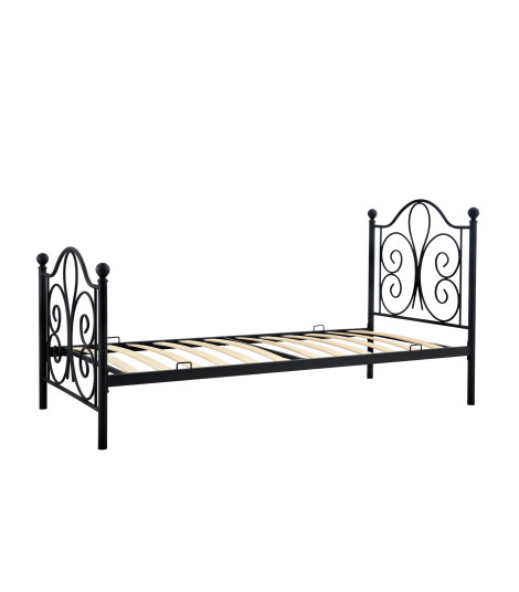 PANAMA 90 cm łóżko metalowe czarny (2p1szt)