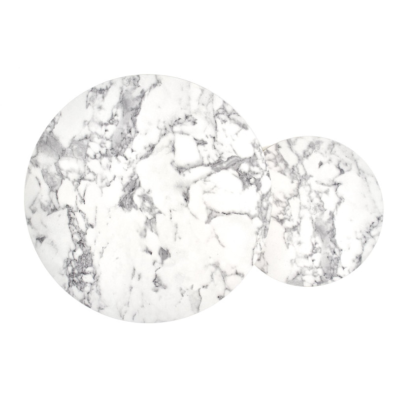 PAOLA zestaw 2 ław, marmur / złoty (1p1szt)