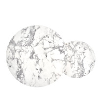 PAOLA zestaw 2 ław, marmur / złoty (1p1szt)