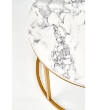 PAOLA zestaw 2 ław, marmur / złoty (1p1szt)