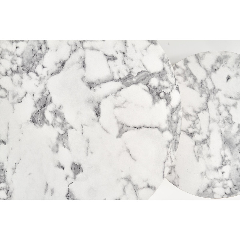 PAOLA zestaw 2 ław, marmur / złoty (1p1szt)