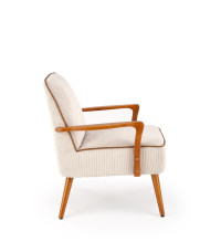 PASTORE fotel wypoczynkowy jasny beż / jasny orzech (1p1szt)