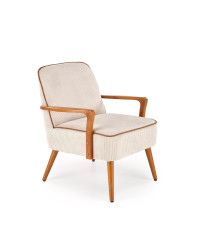 PASTORE fotel wypoczynkowy jasny beż / jasny orzech (1p1szt)