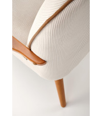 PASTORE fotel wypoczynkowy jasny beż / jasny orzech (1p1szt)