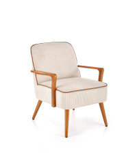 PASTORE fotel wypoczynkowy jasny beż / jasny orzech (1p1szt)