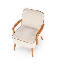 PASTORE fotel wypoczynkowy jasny beż / jasny orzech (1p1szt)