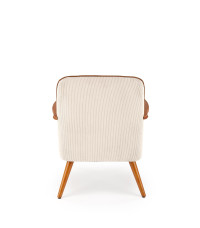 PASTORE fotel wypoczynkowy jasny beż / jasny orzech (1p1szt)