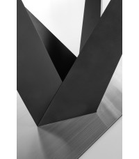 PATRIZIO stół rozkładany blat - ciemny popiel, noga - czarny (2p1szt)