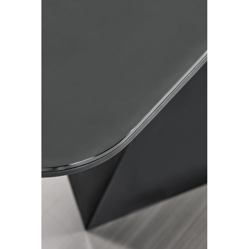 PATRIZIO stół rozkładany blat - ciemny popiel, noga - czarny (2p1szt)