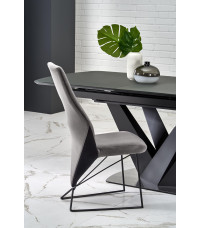 PATRIZIO stół rozkładany blat - ciemny popiel, noga - czarny (2p1szt)