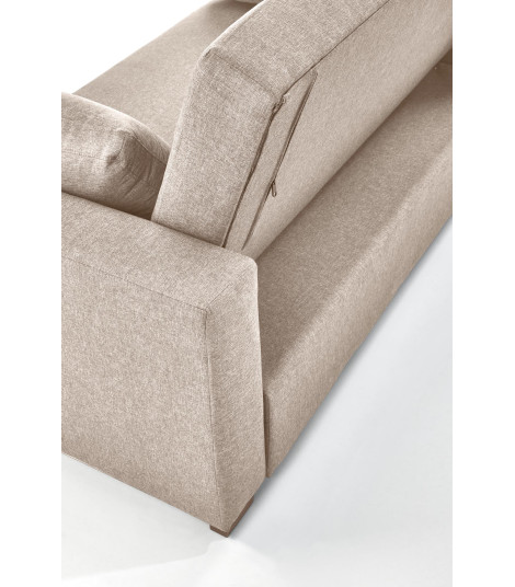 PAULINIO sofa rozkładana, beżowy (2p1szt)