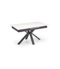 PLATAN stół rozkładany, biały marmur / czarny (2p1szt)