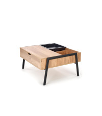 PODIUM ława blat: naturalny, nogi: czarny (2p1szt)