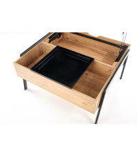 PODIUM ława blat: naturalny, nogi: czarny (2p1szt)