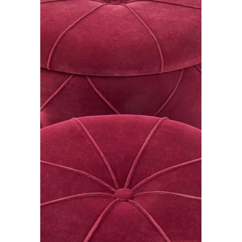 POLLY zestaw 2 puf, bordowy (1p1kpl)