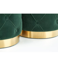 POLLY zestaw 2 puf, ciemny zielony (1p1kpl)