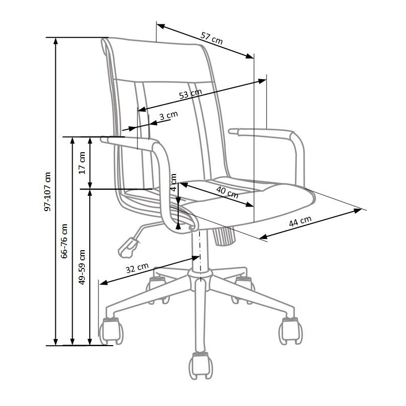 PORTO 2 fotel pracowniczy biały